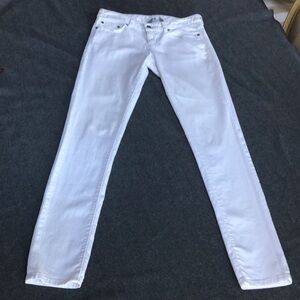 The North Face Women's Low Cut White Skinny Denim Jeans 5 Pockets Stretch Size 4